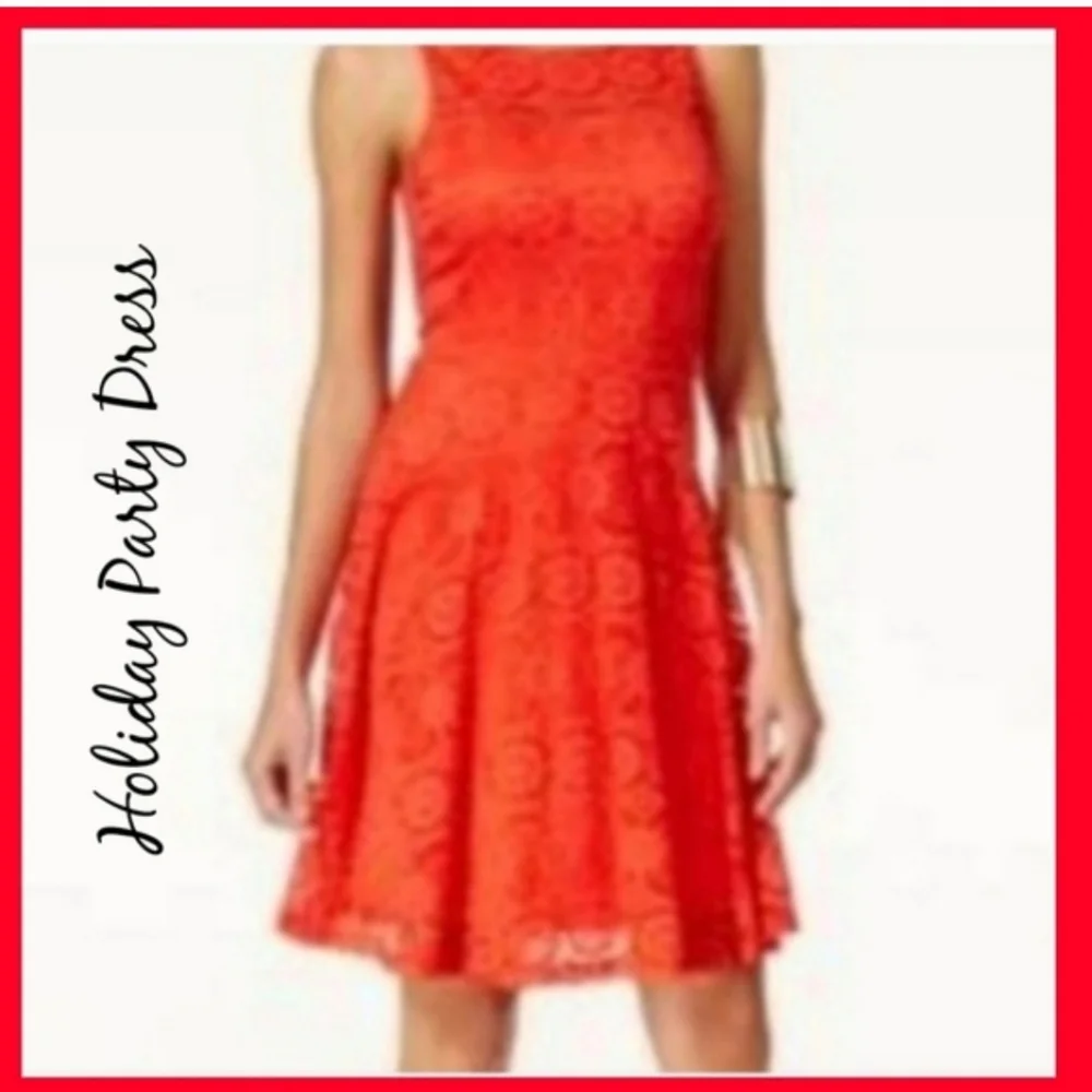 Spring Dress Red lace dress cocktail Dressy elegant Thalia SodiRed lace dress  S - Picture 2 of 15